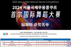 喜訊 | 恭喜我院兩名舞者編導作品喜獲首爾國際舞蹈大賽線上編舞組第一名